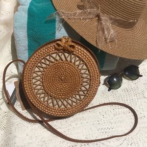 Rattan Crossbody Round Wicker Bali Bag 🌻